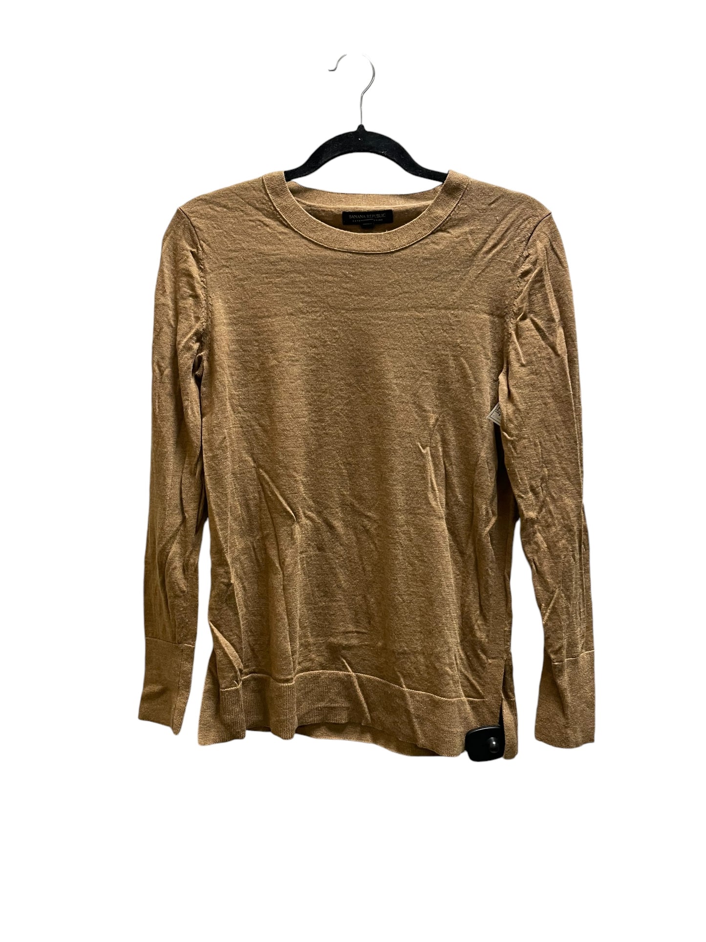 Top Long Sleeve By Banana Republic In Brown, Size: S