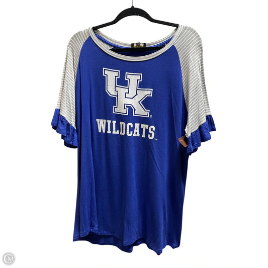 Top Short Sleeve By Clothes Mentor In Blue, Size: 2x