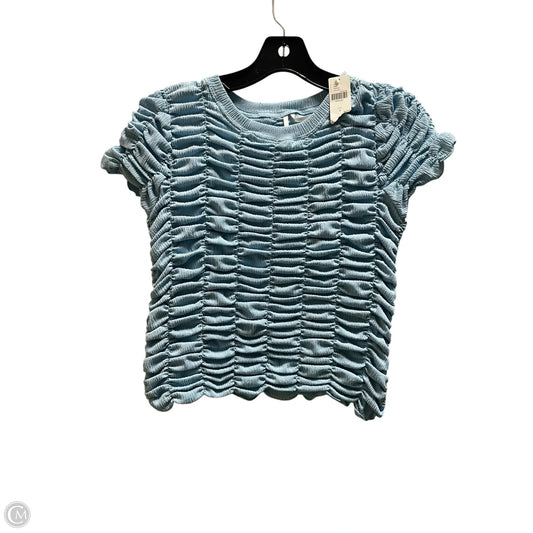 Top Short Sleeve By Anthropologie In Blue, Size: S