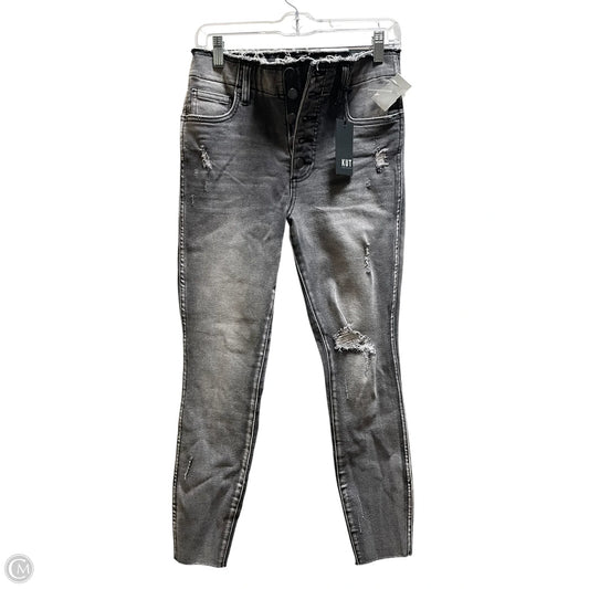 Jeans Straight By Kut In Black Denim, Size: 4