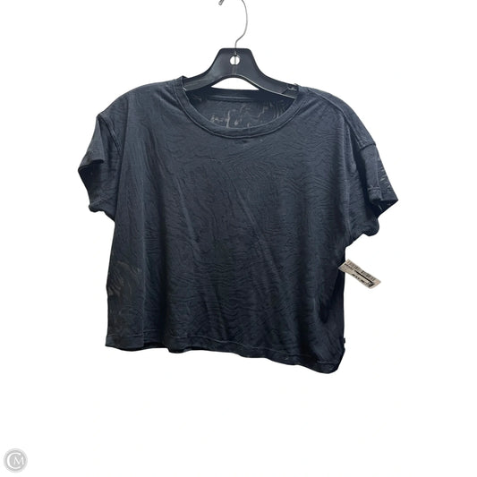Athletic Top Short Sleeve By Lululemon In Black, Size: S