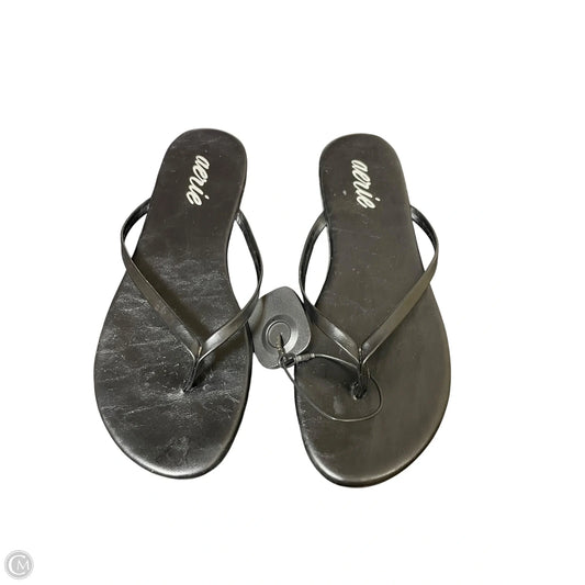 Sandals Flip Flops By Aerie In Black, Size: 8