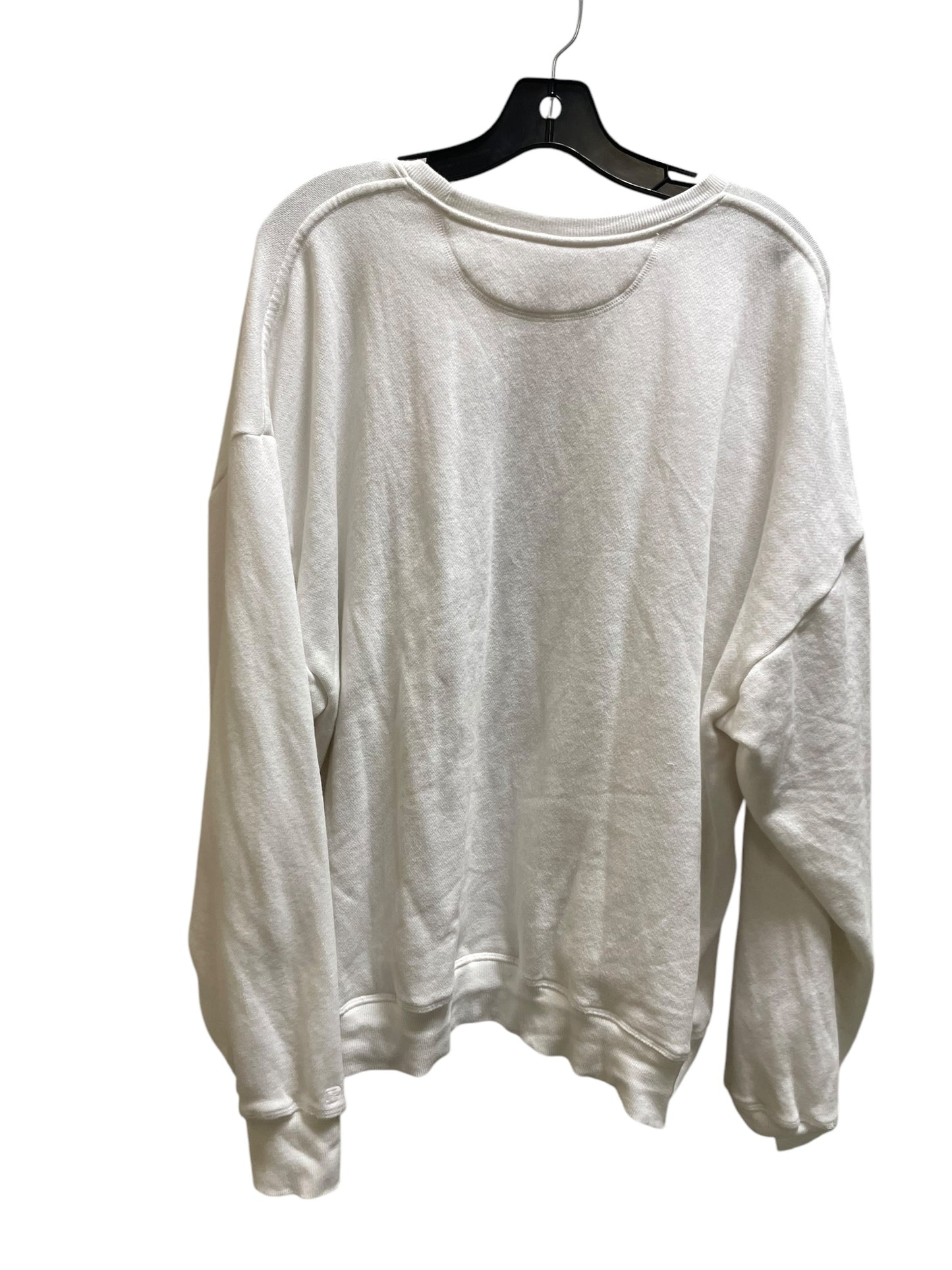 Sweatshirt Collar By Pink In White, Size: 2x