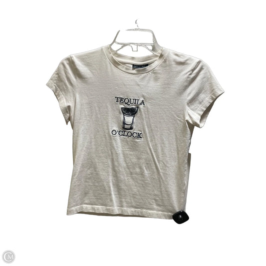 Top Short Sleeve By Asos In Cream, Size: S