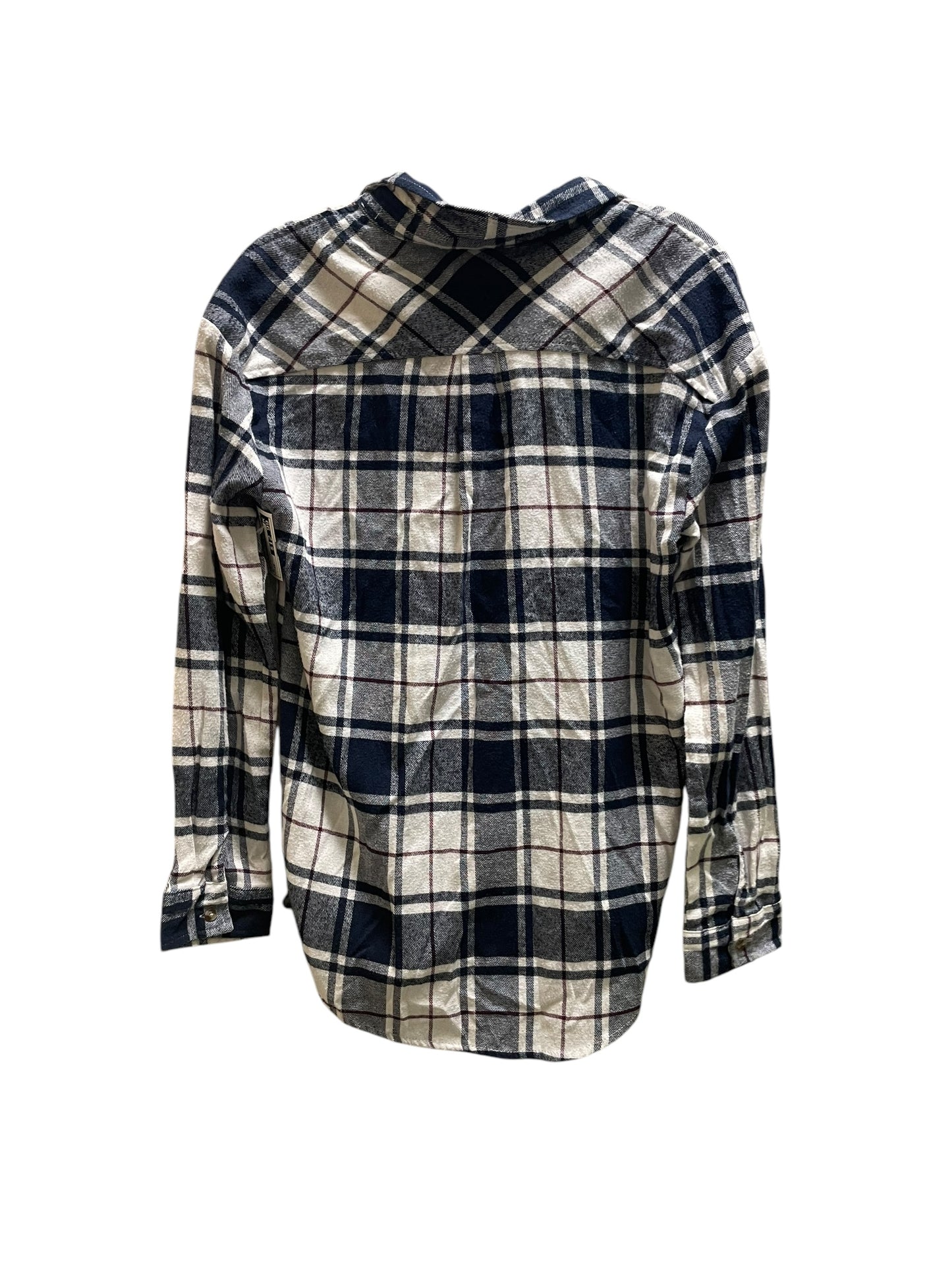 Top Long Sleeve By Thread And Supply In Plaid Pattern, Size: Xs