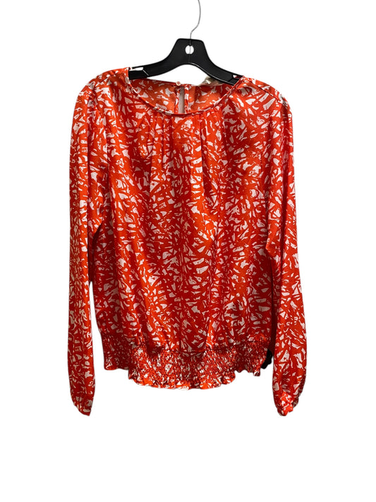 Top Long Sleeve By Michael By Michael Kors In Orange, Size: L