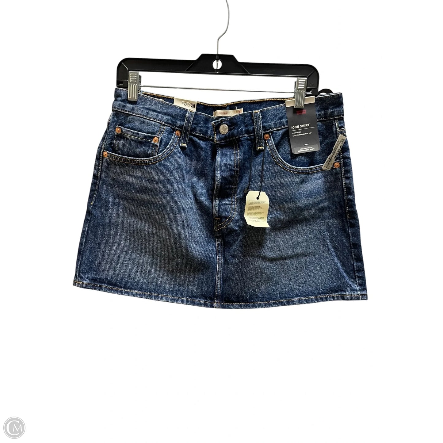 Skirt Mini & Short By Levis In Blue Denim, Size: 10