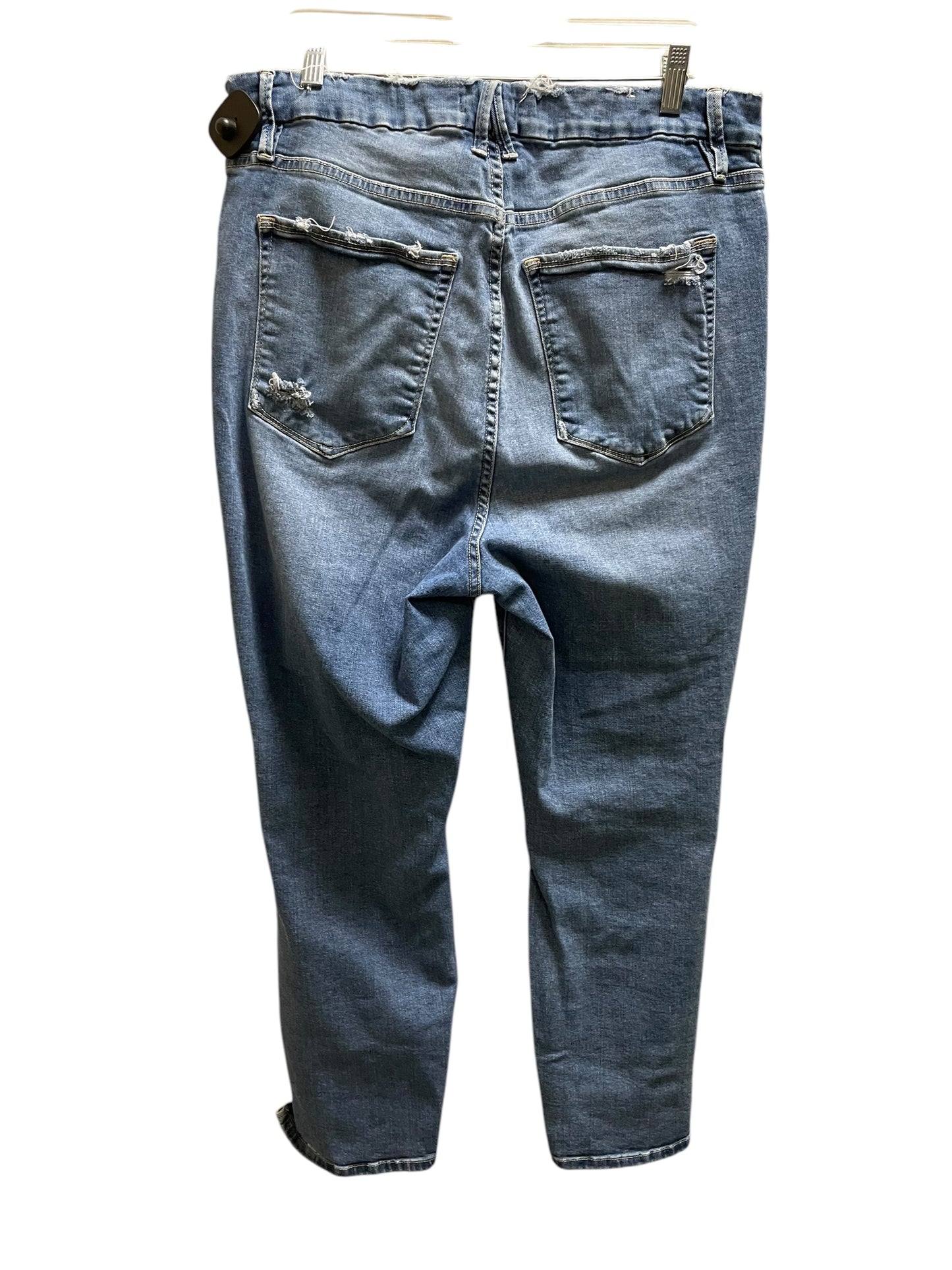 Jeans Boot Cut By Good American In Blue Denim, Size: 16