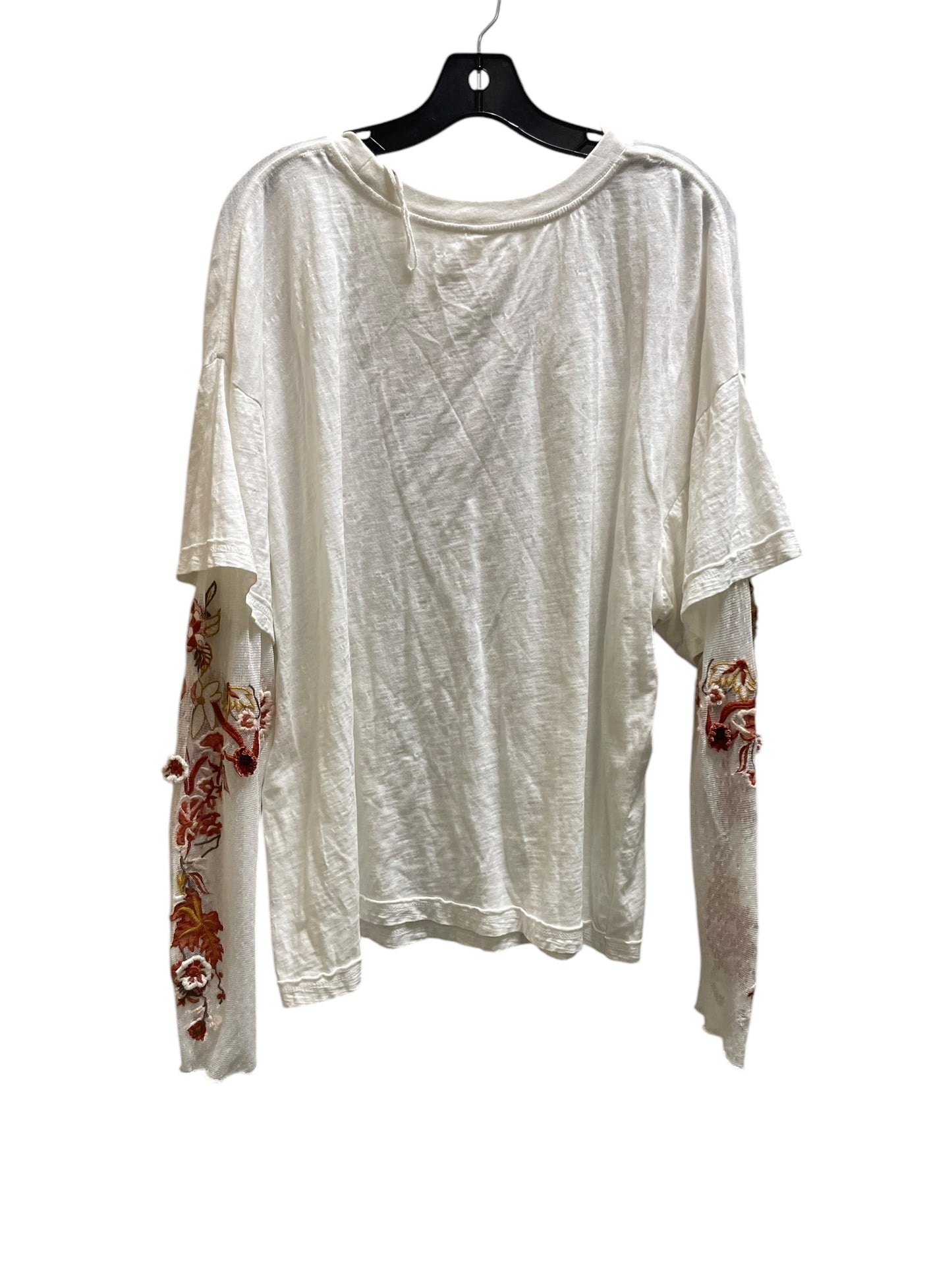 Top Long Sleeve By Free People In Cream, Size: L