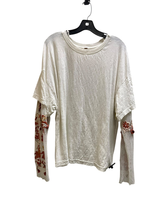 Top Long Sleeve By Free People In Cream, Size: L