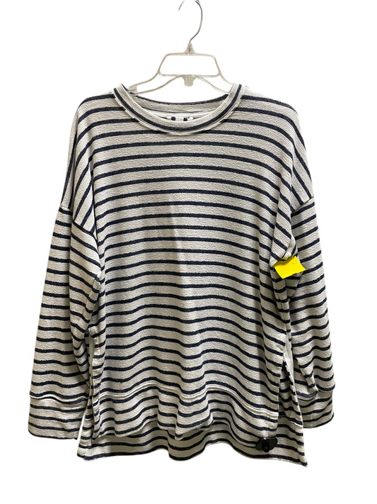 Top Long Sleeve By Aerie In Striped Pattern, Size: M