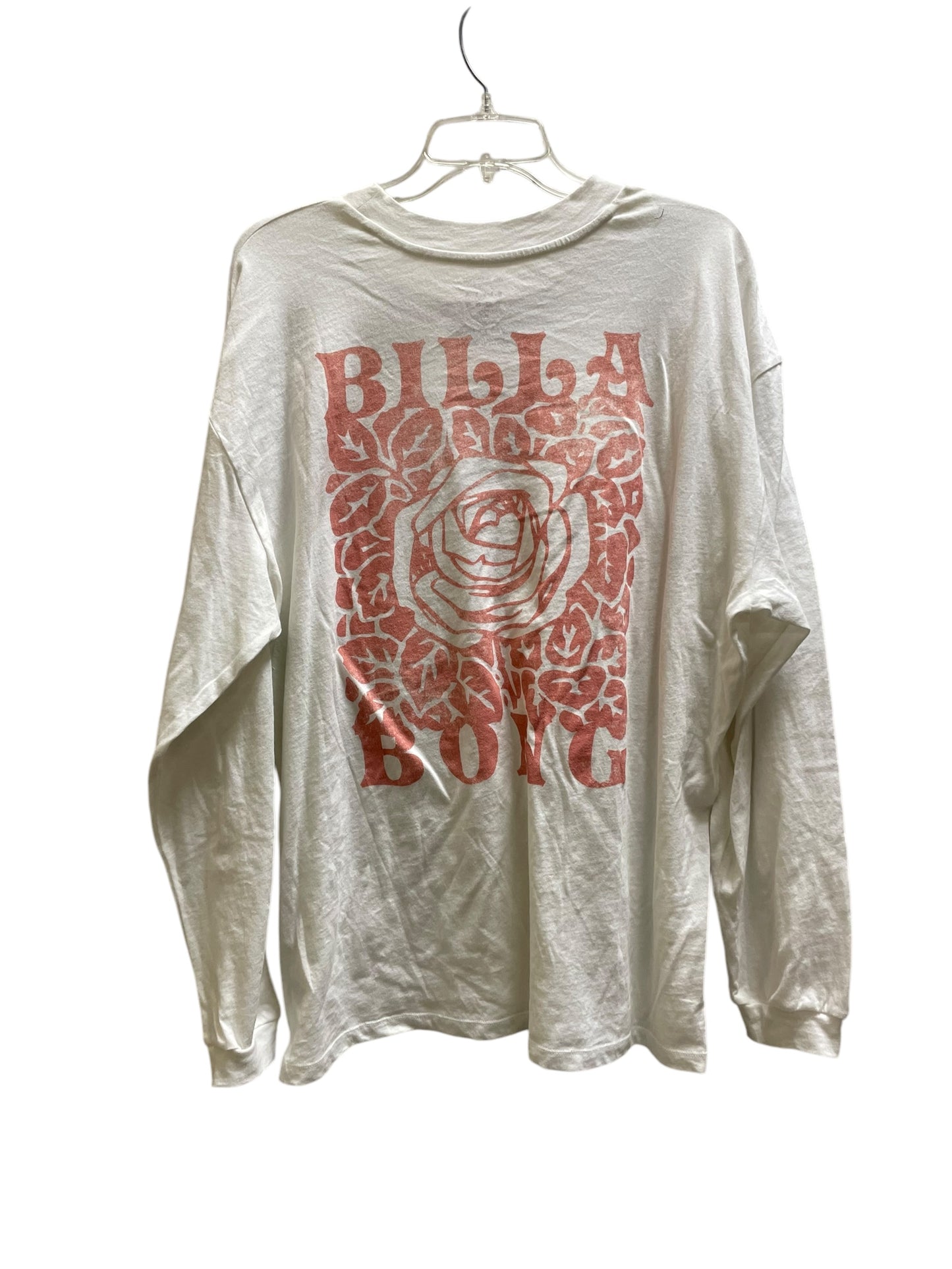 Top Long Sleeve By Billabong In White, Size: Xl