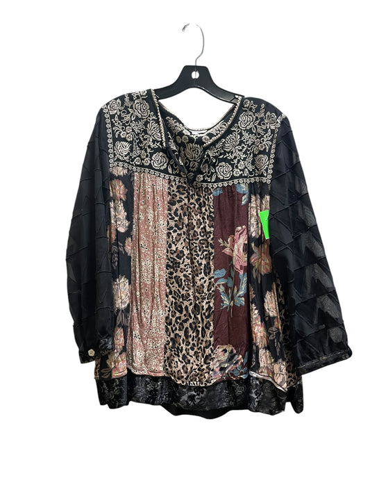 Top Long Sleeve By John Mark In Black, Size: Xl