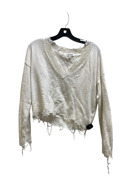 Sweater By Clothes Mentor In White, Size: S