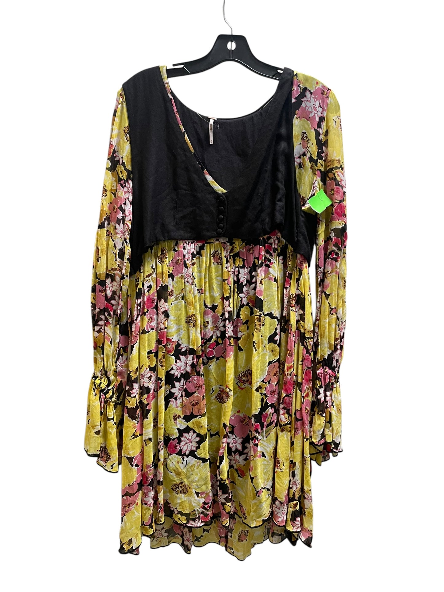 Dress Casual Midi By Free People In Yellow, Size: M