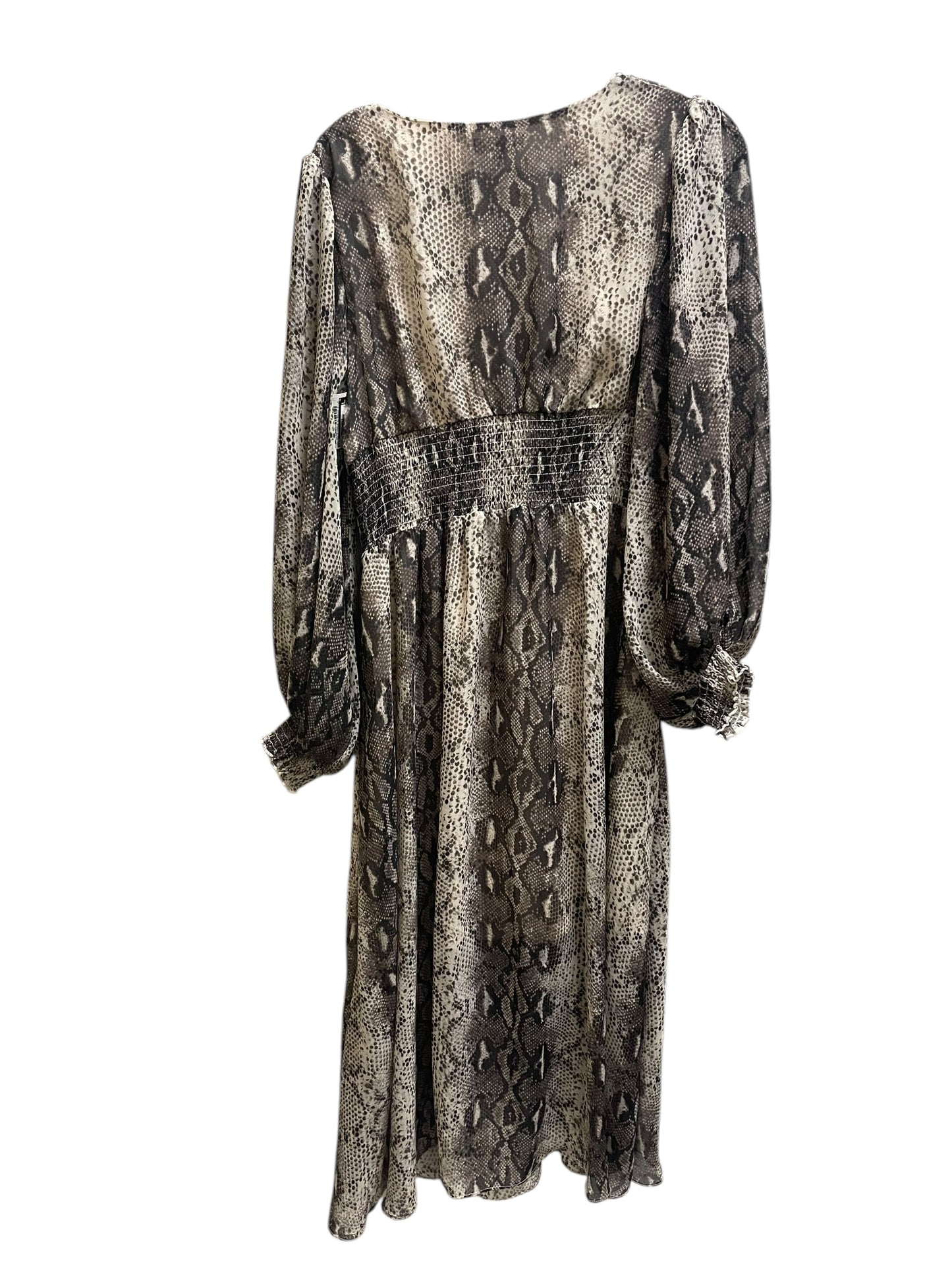 Dress Casual Maxi By Fate In Snakeskin Print, Size: L