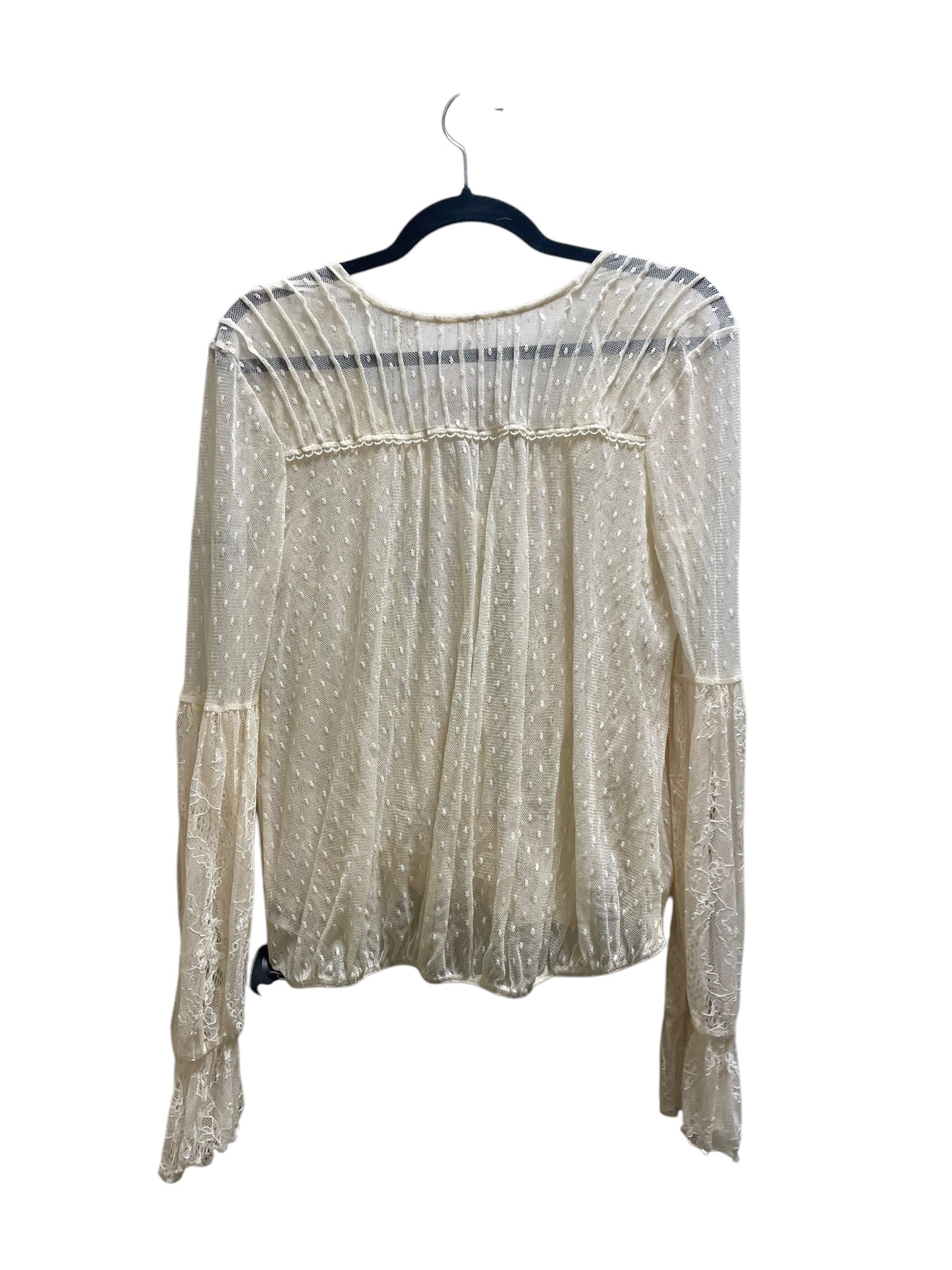 Top Long Sleeve By Free People In Cream, Size: L