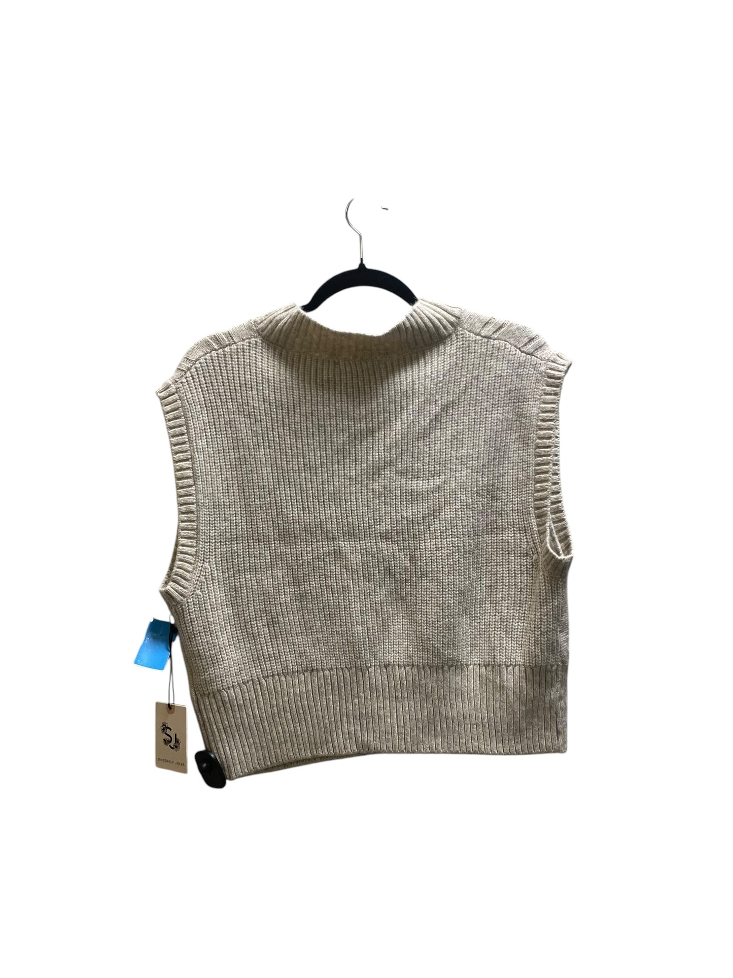 Vest Sweater By Clothes Mentor In Cream, Size: M