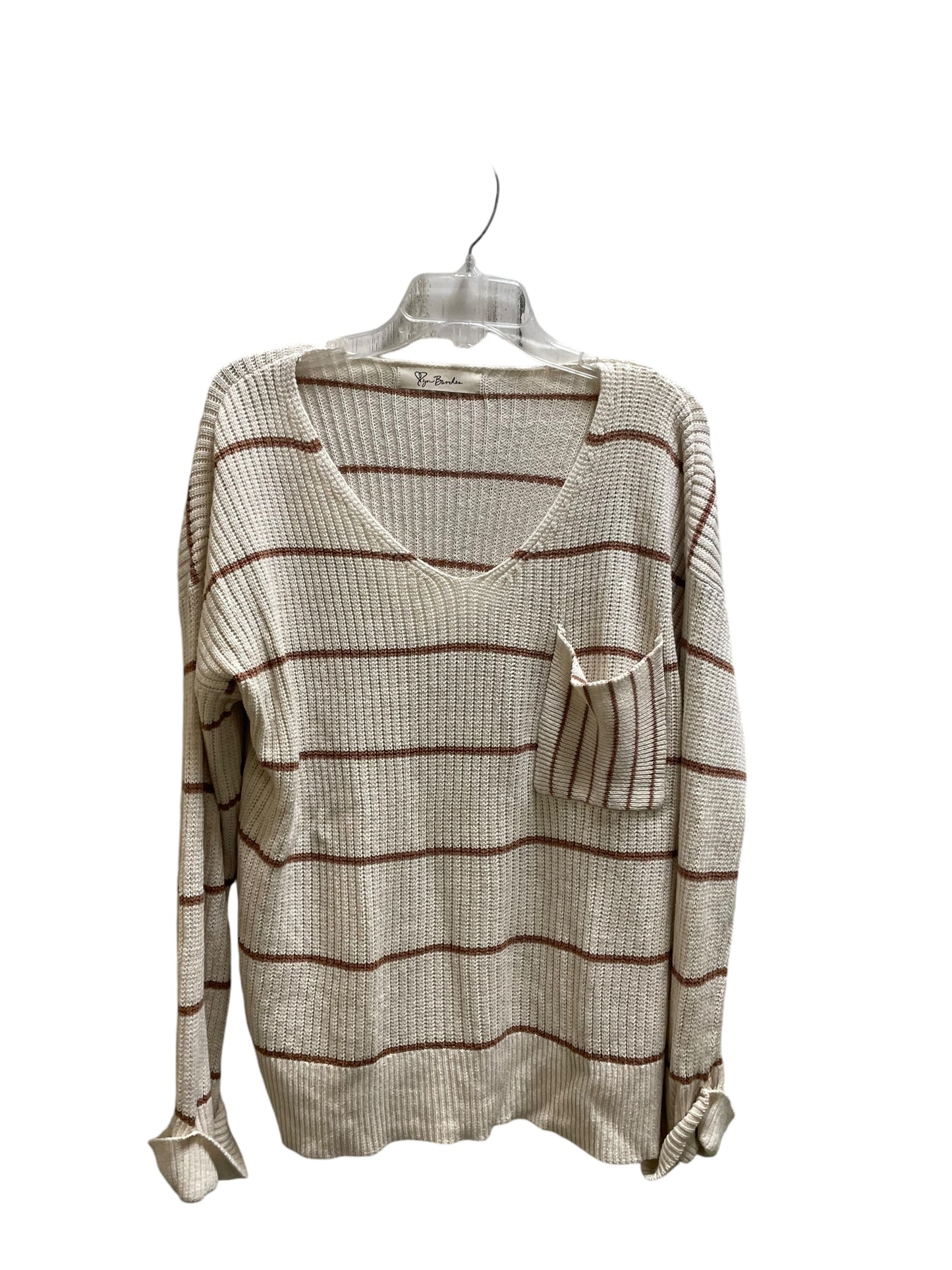 Sweater By Clothes Mentor In Striped Pattern, Size: S