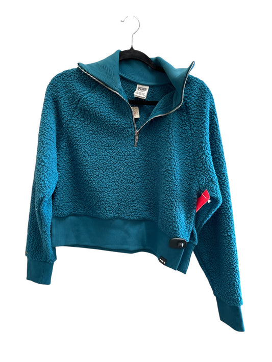 Sweatshirt Hoodie By Pink In Blue, Size: Xs