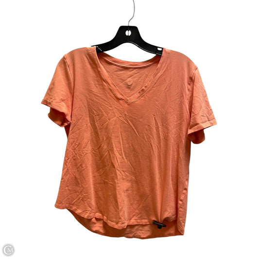 Top Short Sleeve By Lululemon In Orange, Size: 8