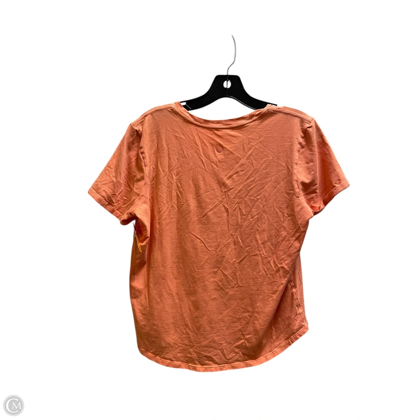Top Short Sleeve By Lululemon In Orange, Size: 8