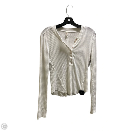 Top Long Sleeve By Free People In White, Size: M