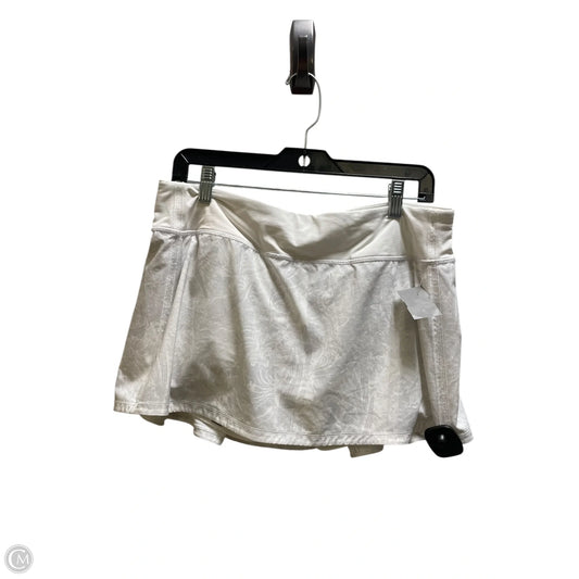 Athletic Skirt By Lululemon In White, Size: 10