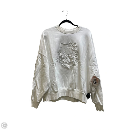 Sweatshirt Crewneck By Forever 21 In White, Size: M