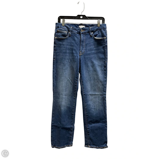 Jeans Straight By Good American In Blue Denim, Size: 8