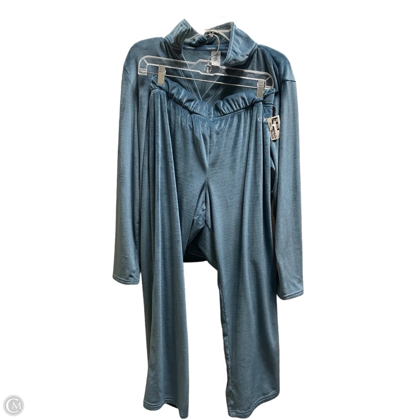 Pants Set 2pc By Calvin Klein In Blue, Size: L