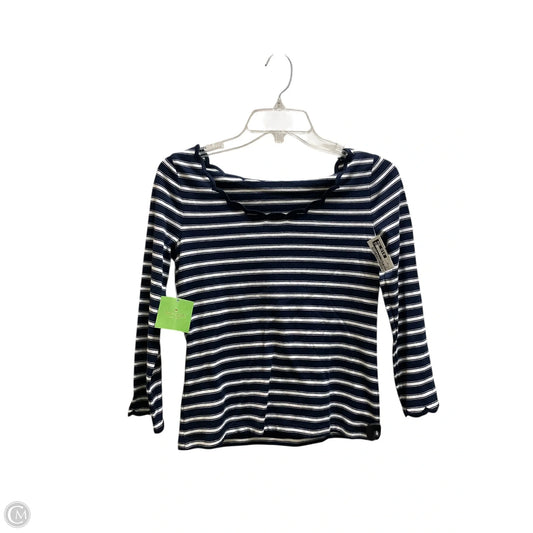Top Long Sleeve Designer By Kate Spade In Navy, Size: Xs