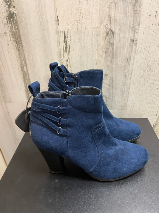 Boots Ankle Heels By Rialto In Blue, Size: 9.5