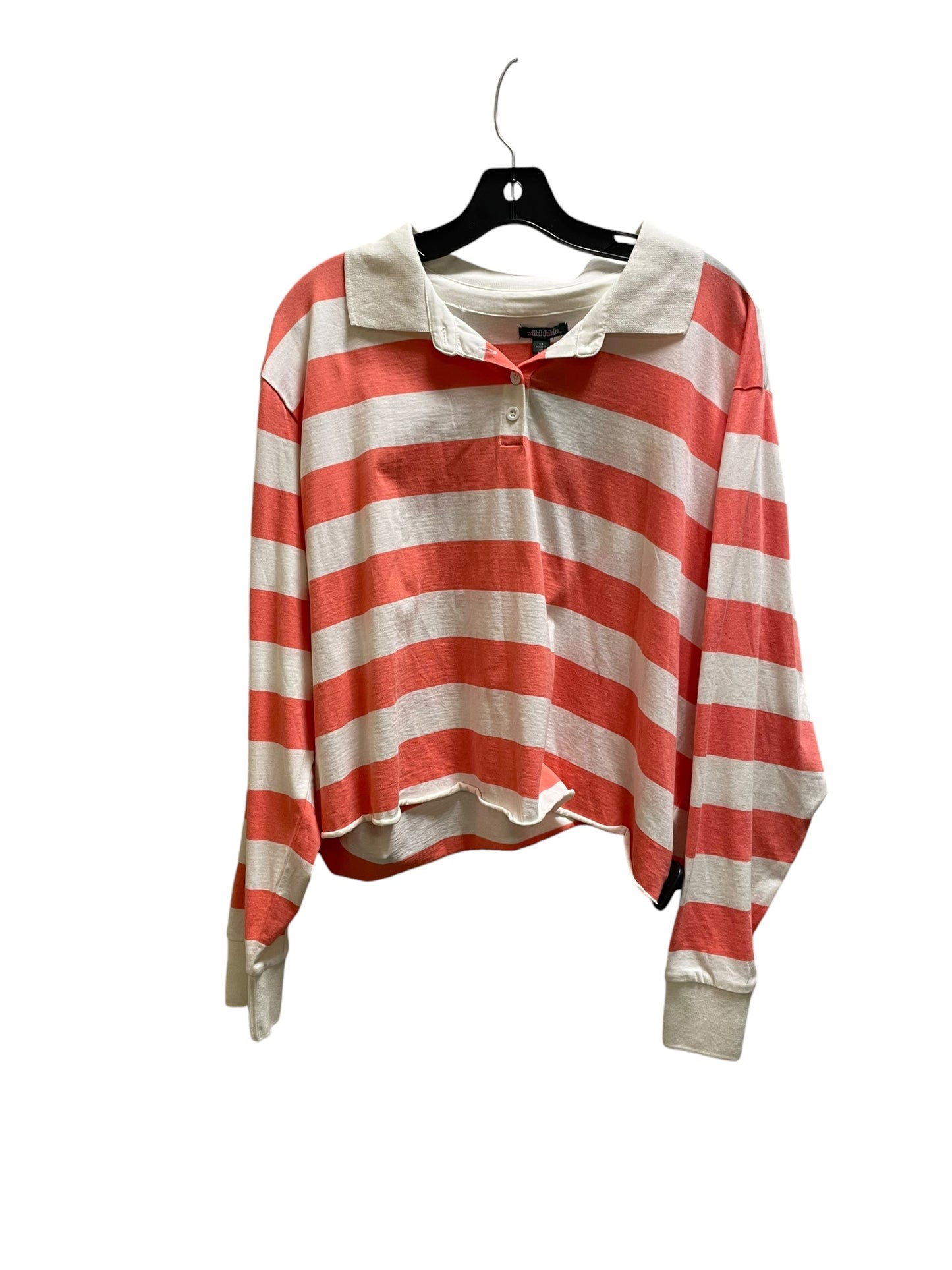 Top Long Sleeve By Wild Fable In Striped Pattern, Size: 3x