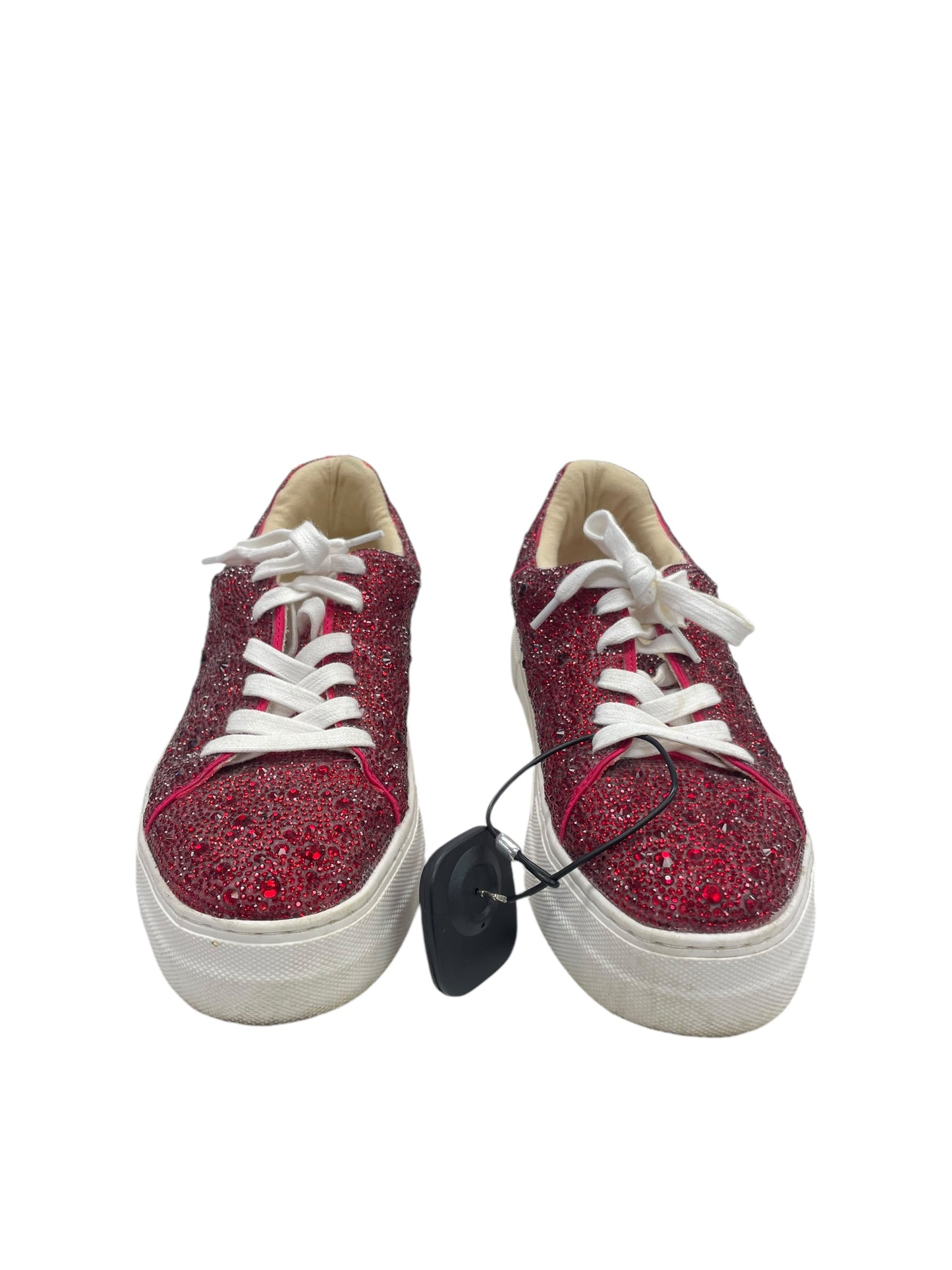 Shoes Sneakers By Betsey Johnson In Red, Size: 8