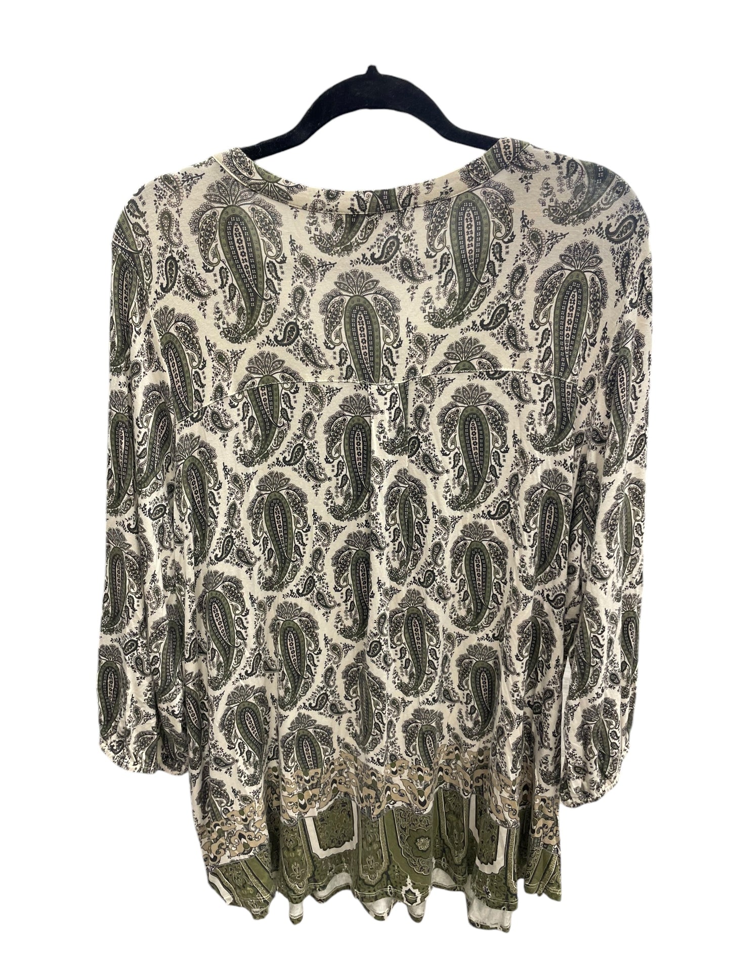 Top Long Sleeve By Rose And Olive In Green, Size: 2x