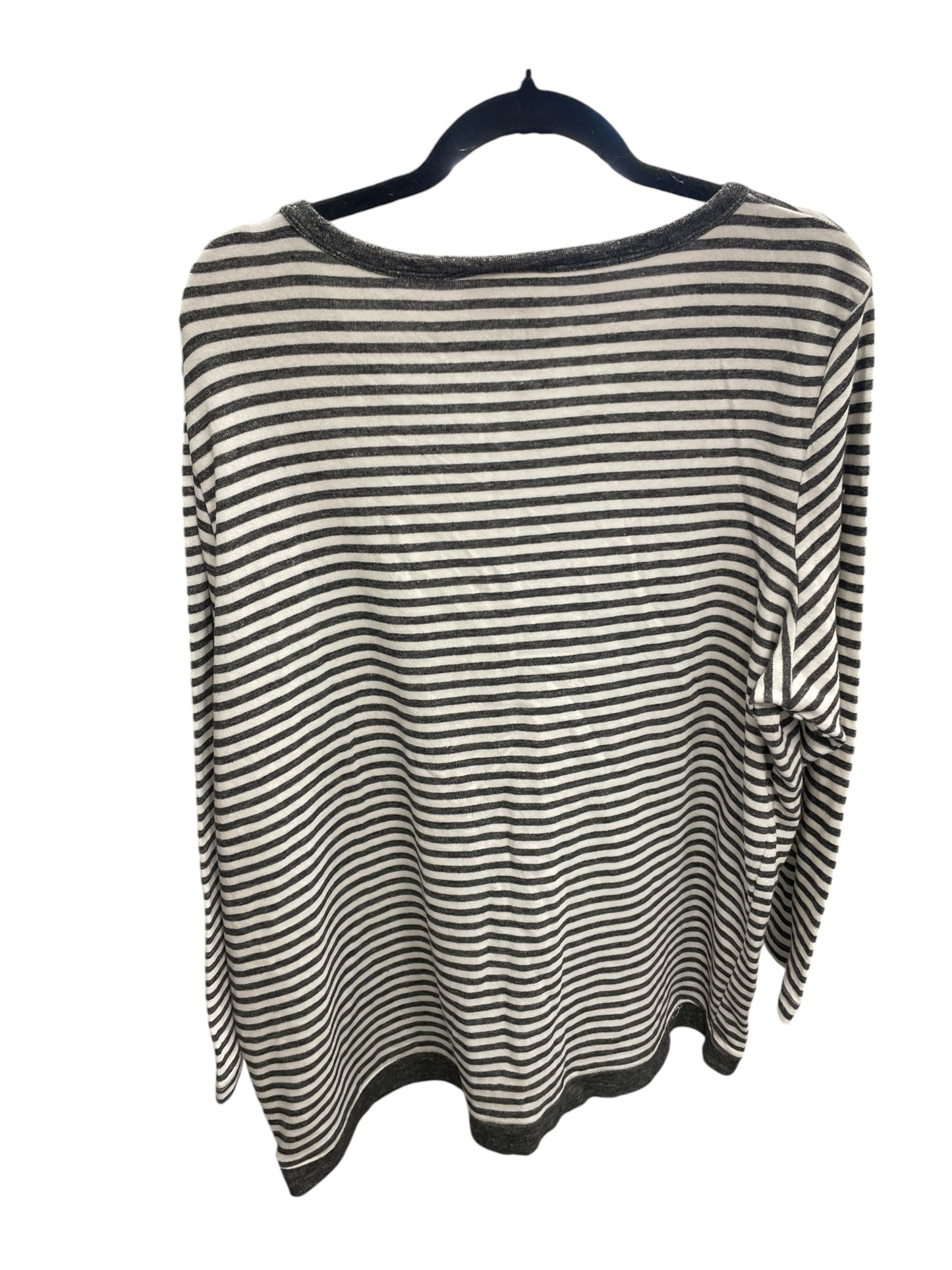 Top Long Sleeve By Bobbie Brooks In Striped Pattern, Size: 2x