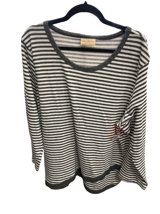 Top Long Sleeve By Bobbie Brooks In Striped Pattern, Size: 2x