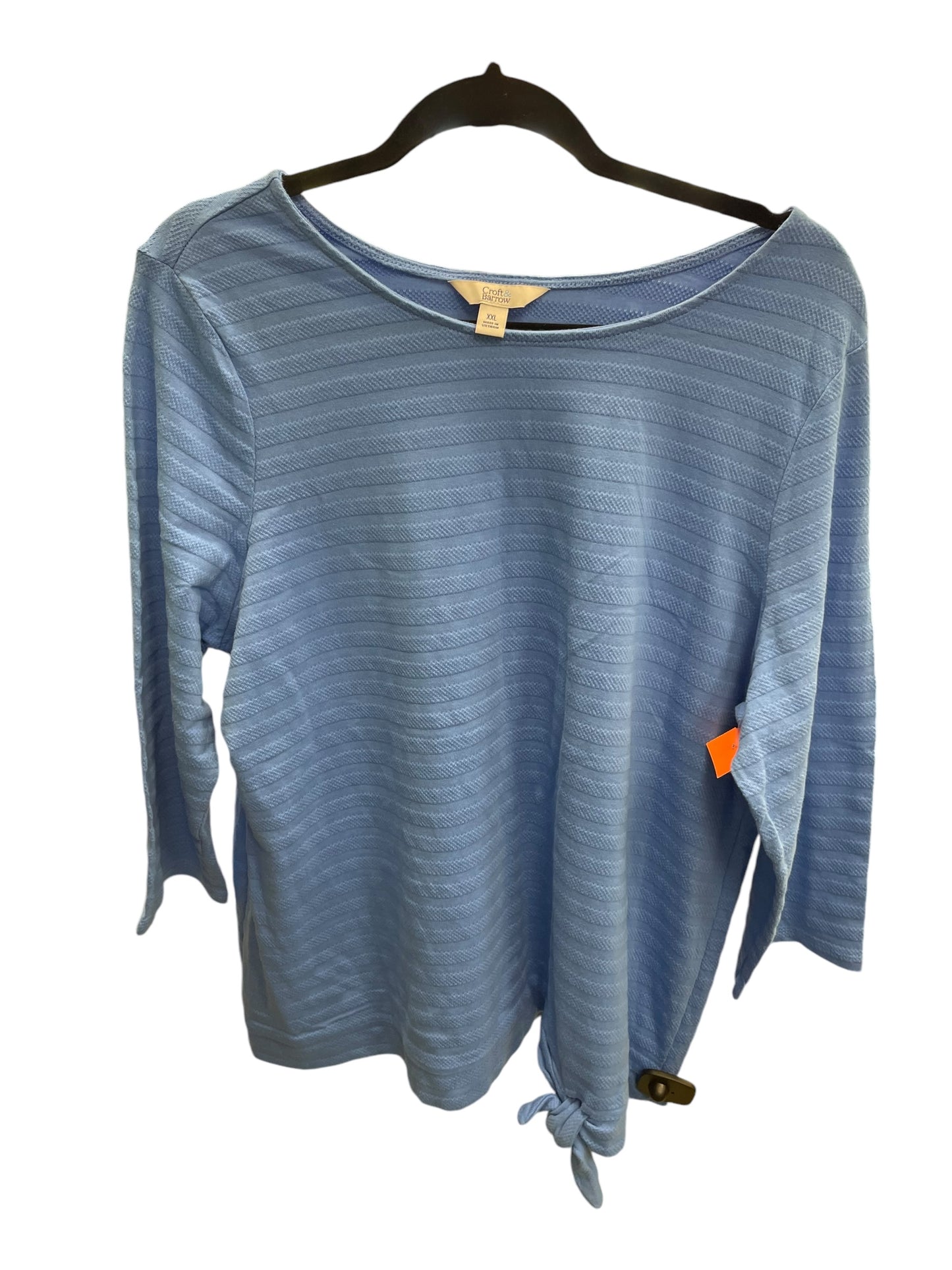 Top Long Sleeve By Croft And Barrow In Blue, Size: Xxl