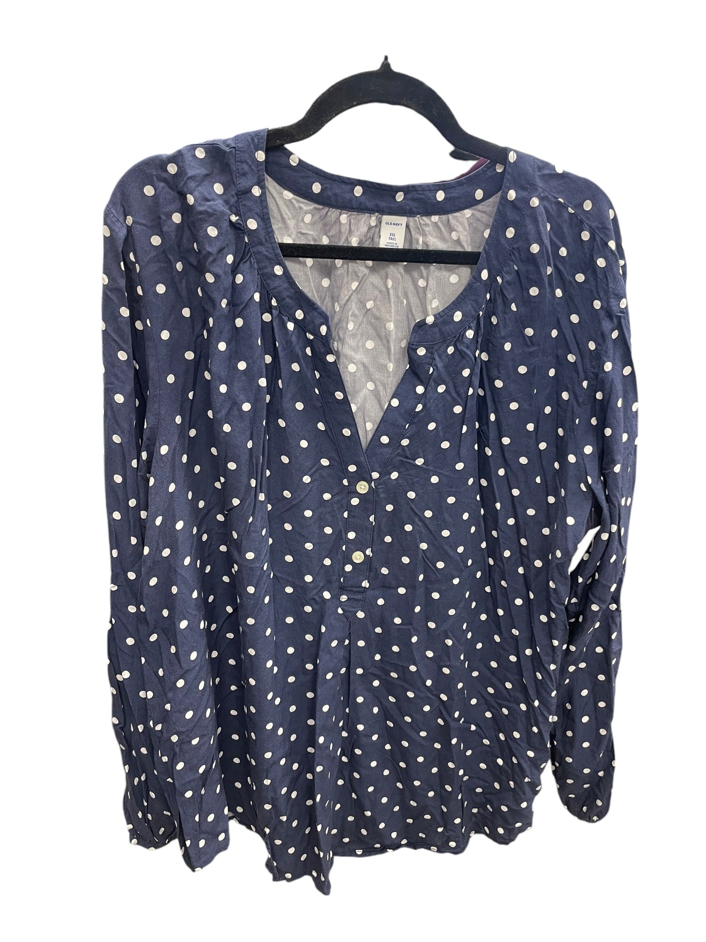 Top Long Sleeve By Old Navy In Blue, Size: Xxl