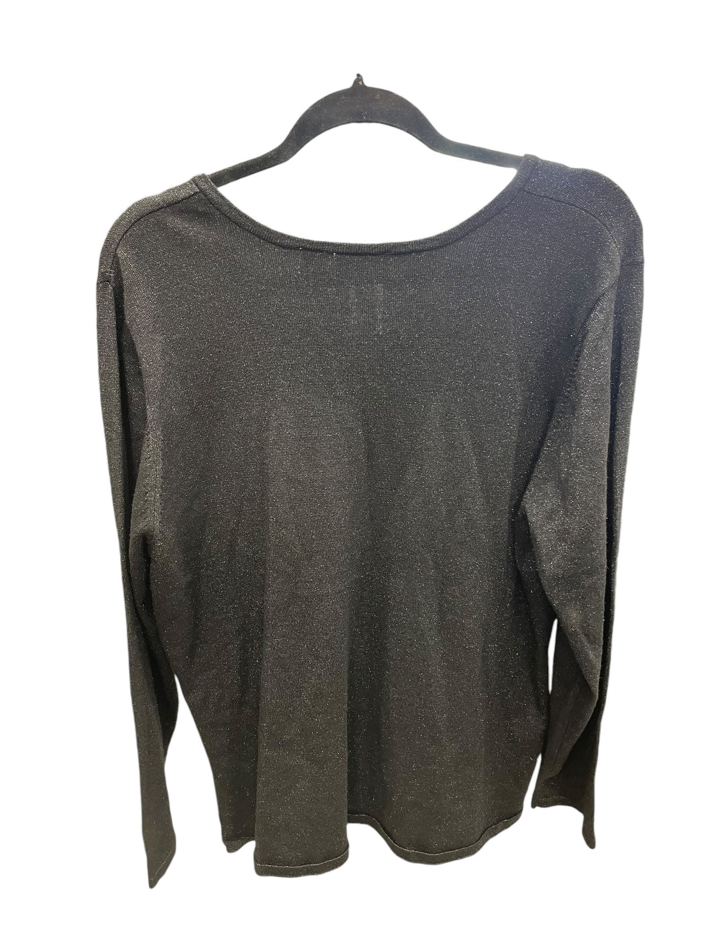 Top Long Sleeve By Jaclyn Smith In Black, Size: 2x