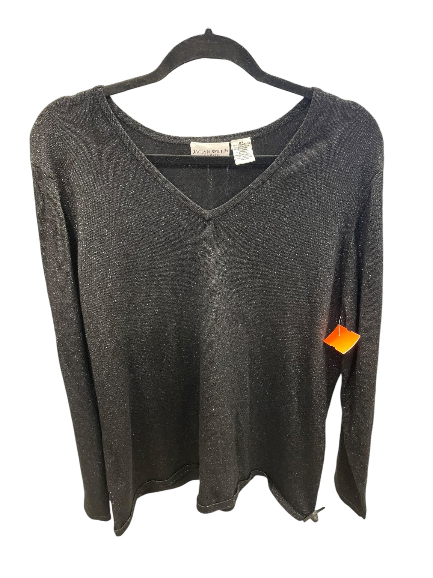 Top Long Sleeve By Jaclyn Smith In Black, Size: 2x