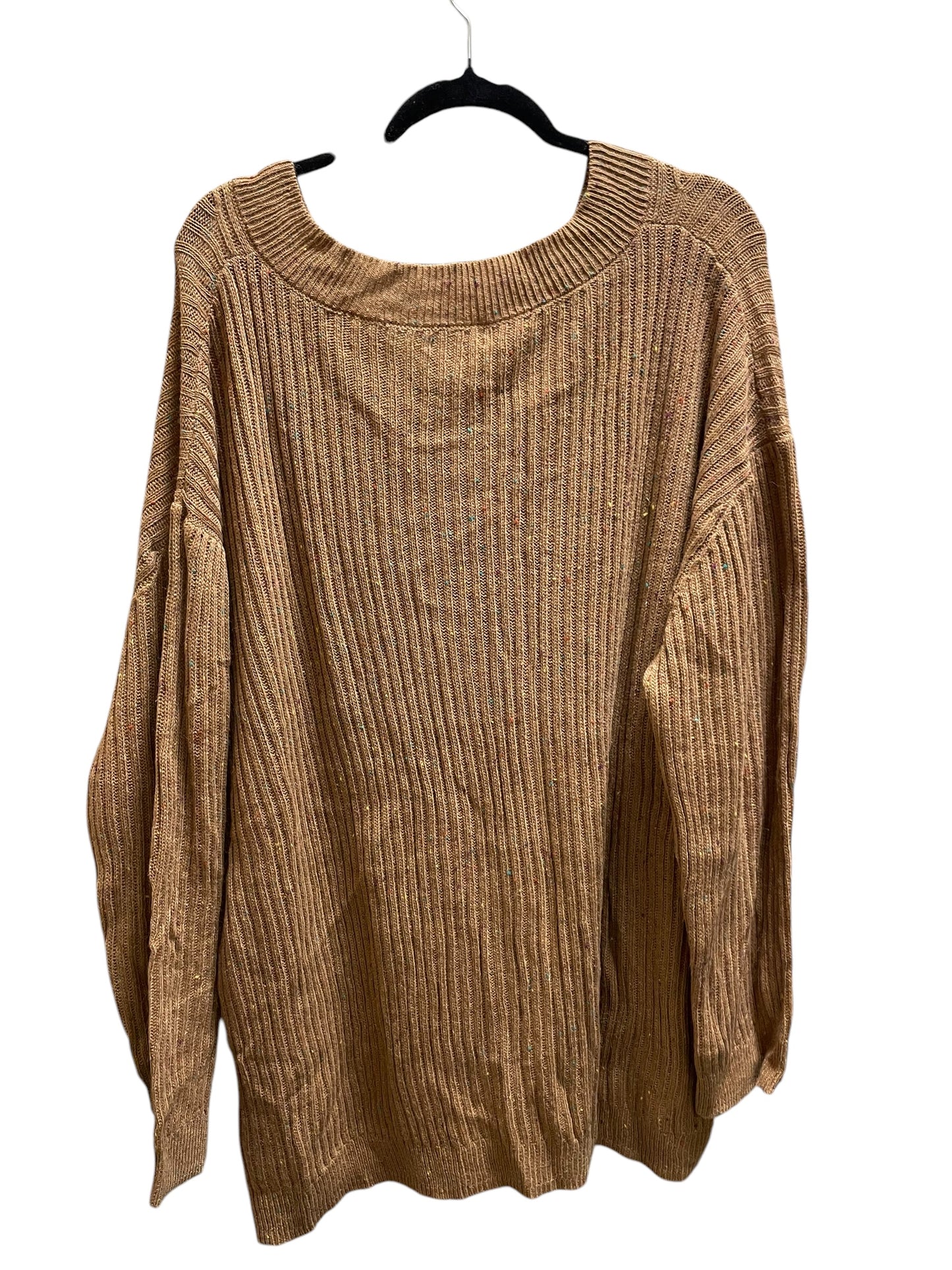 Sweater By Clothes Mentor In Brown, Size: 3x