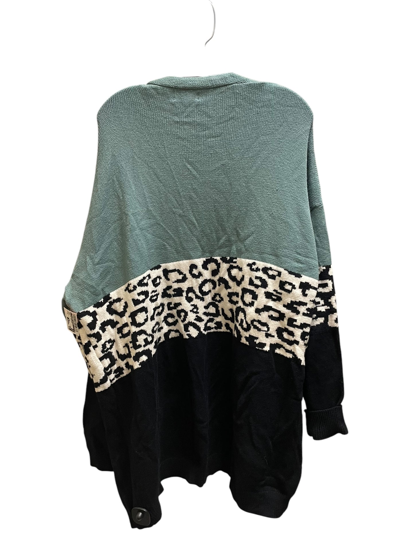 Sweater Cardigan By Clothes Mentor In Green, Size: 2x