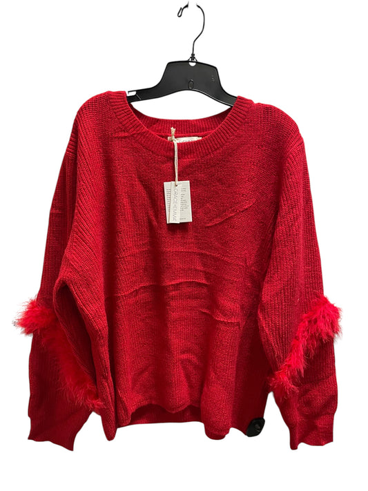 Sweater By Clothes Mentor In Red, Size: 2x