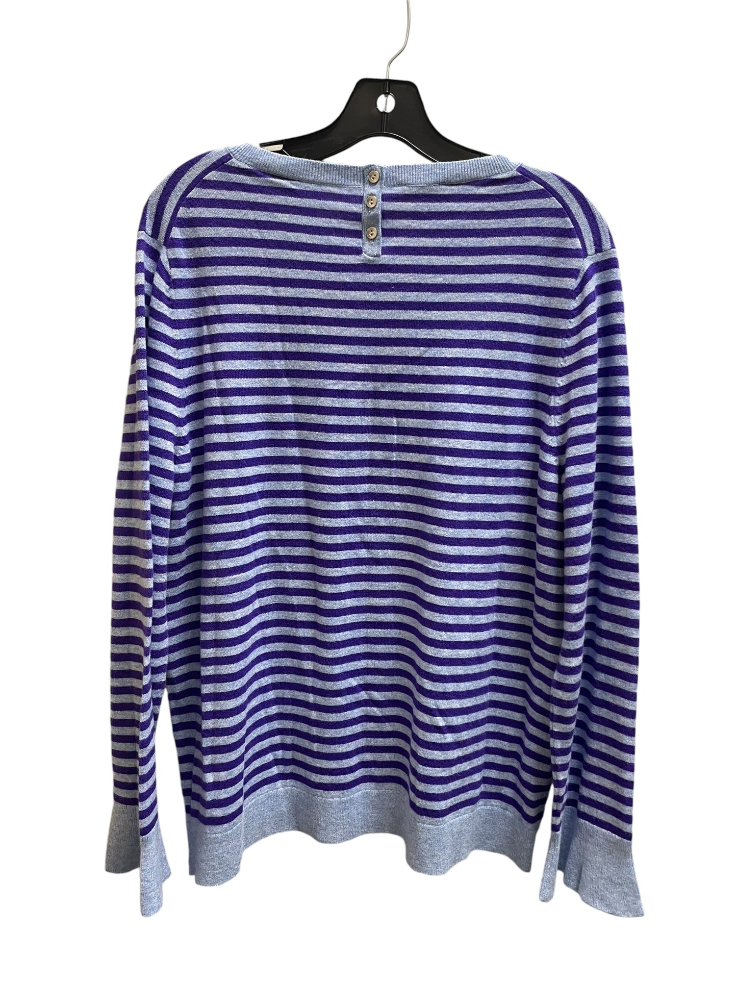 Top Long Sleeve By Talbots In Striped Pattern, Size: Xl