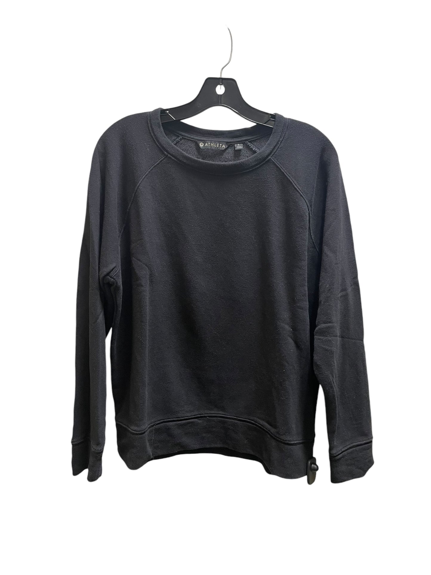 Athletic Sweatshirt Crewneck By Athleta In Black, Size: L