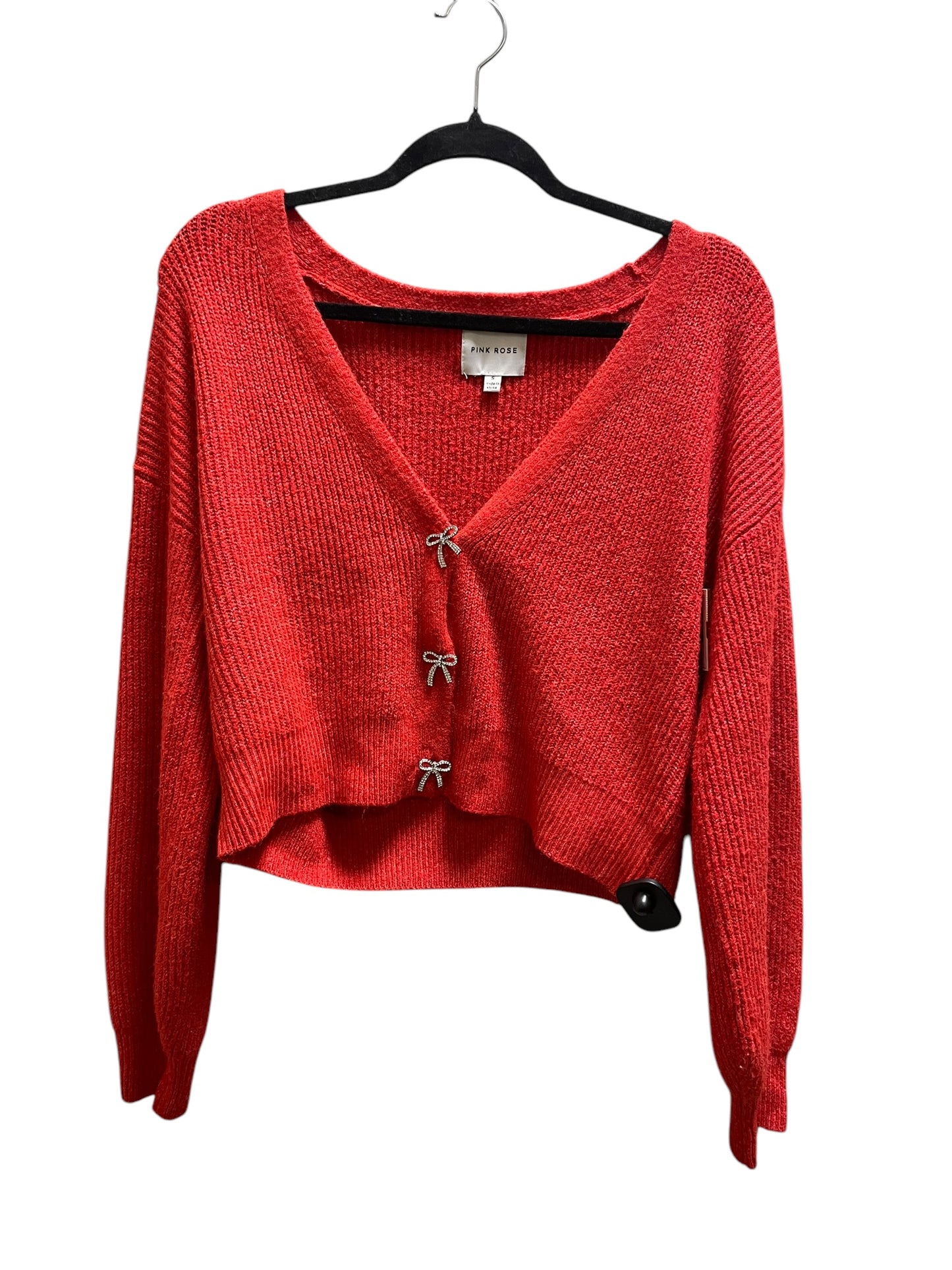 Sweater By Pink Rose In Red, Size: S