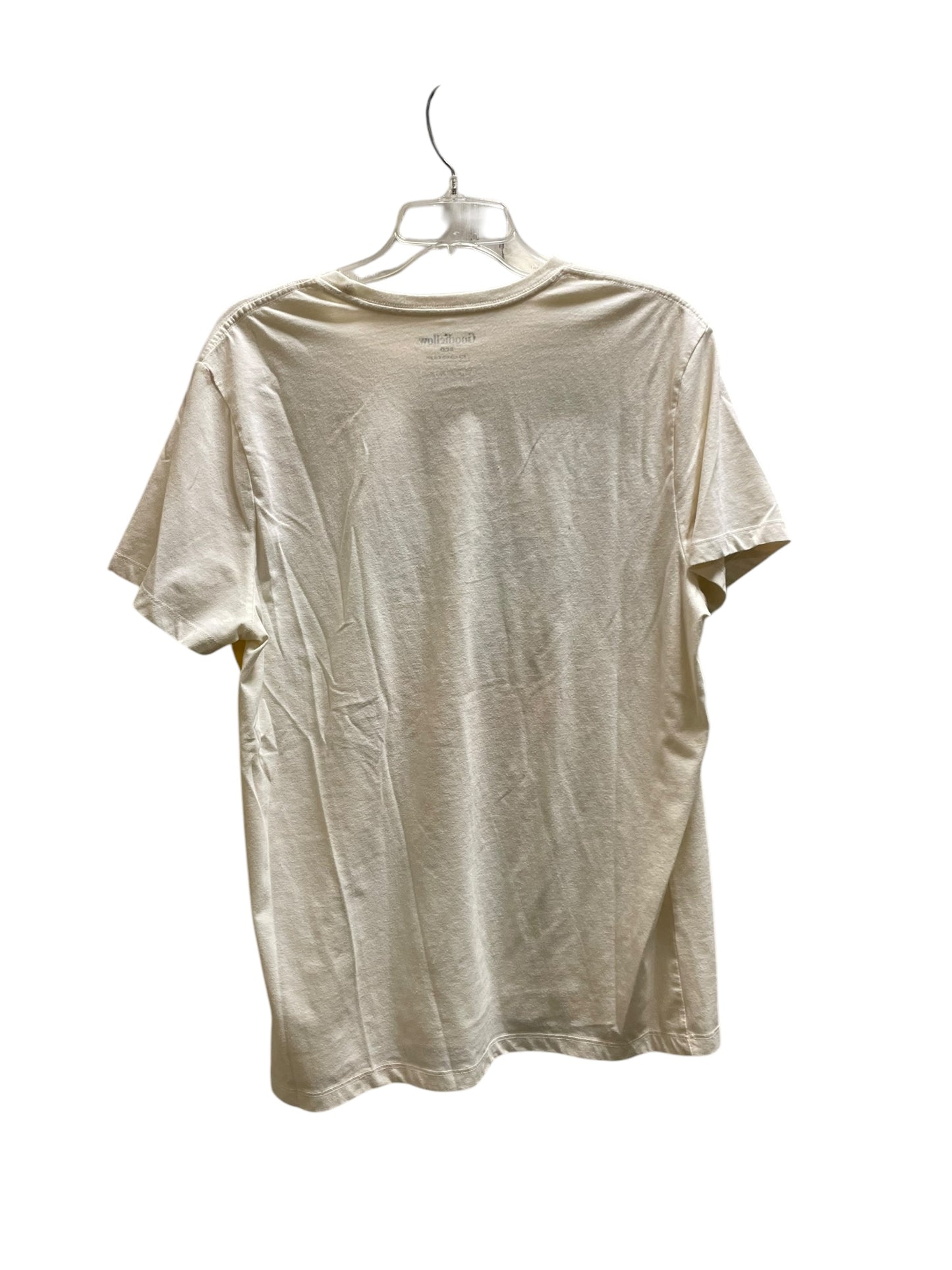 Top Short Sleeve By Clothes Mentor In Cream, Size: L