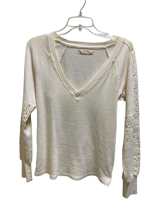 Top Long Sleeve By Free People In Cream, Size: Xs